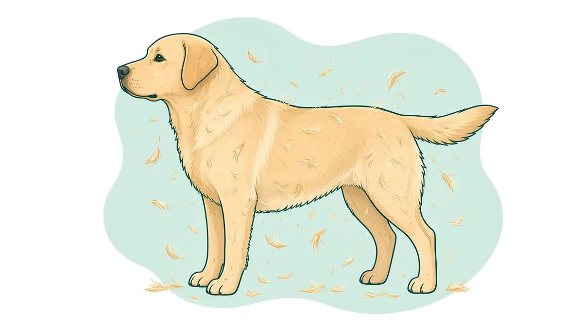 Short, heavy shedder coat illustration (Labrador Retriever)