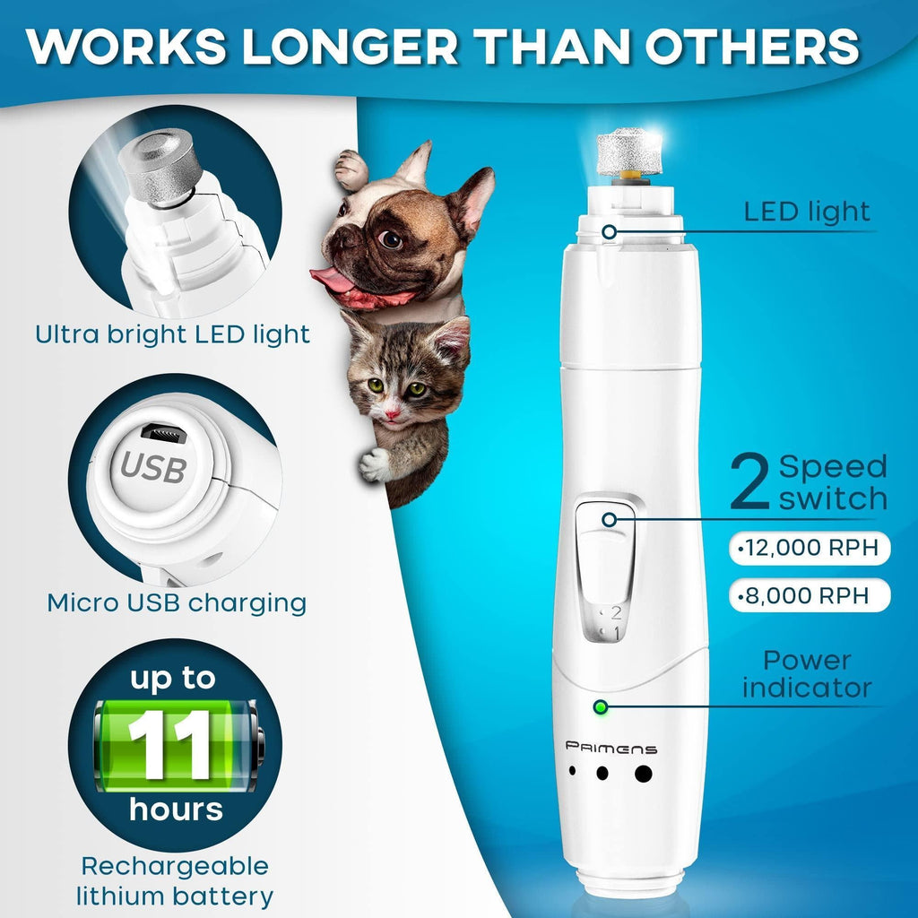 Pawradise Quiet Electric Nail Grinder (USB Rechargeable)