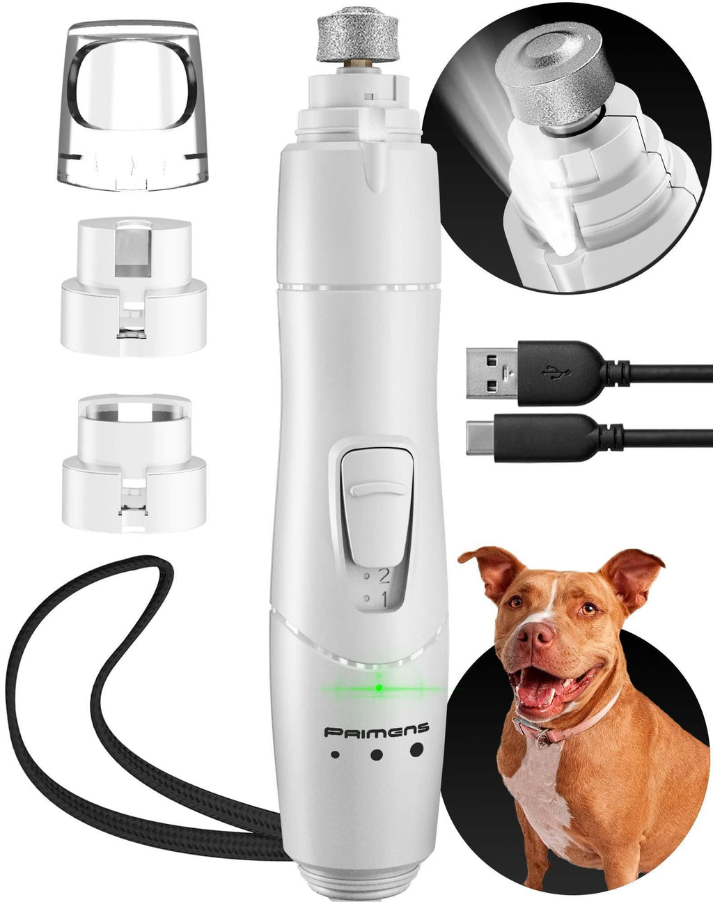 Pawradise Quiet Electric Nail Grinder (USB Rechargeable)